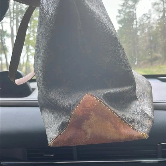 Monogram Canvas Tote with Leather Straps - Picture 2 of 4